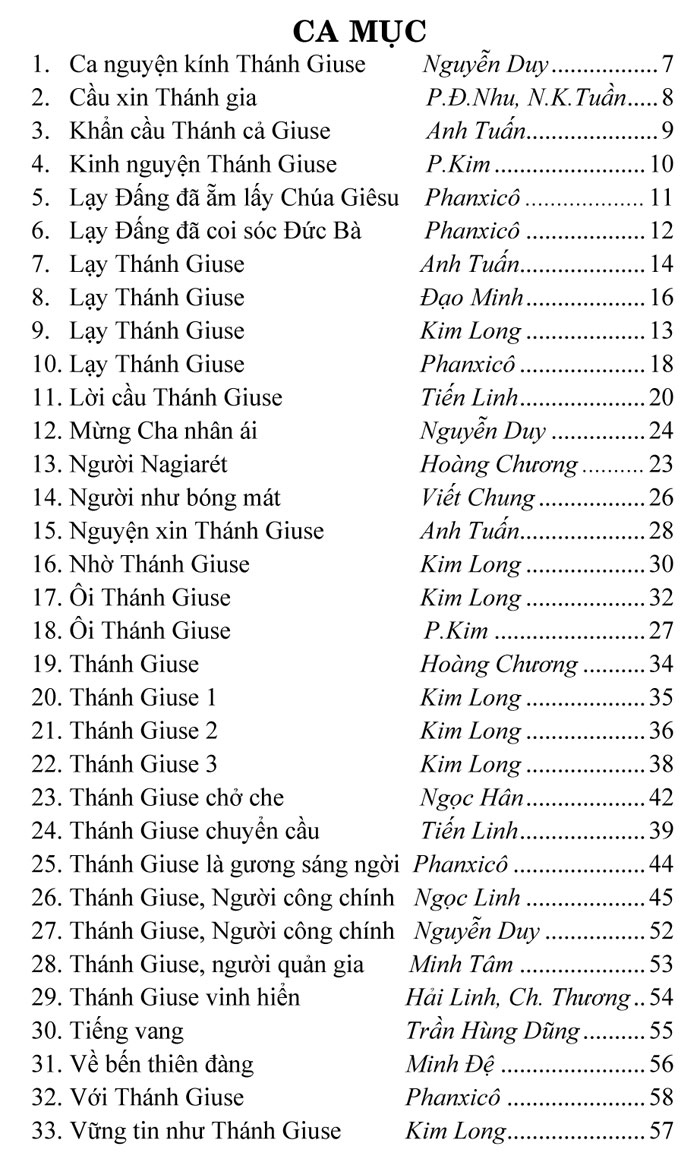 T ng h p c c b i h t d ng PDF v Th nh C Giuse Tong Giao Phan Hue